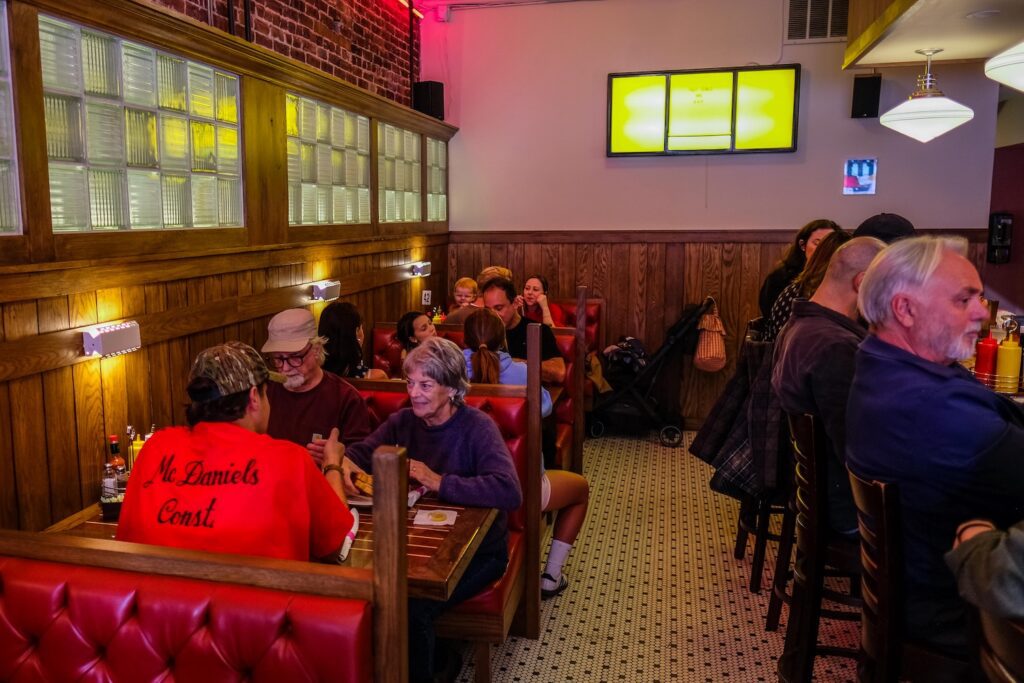 Dining room at Val's Diner in Red Hook, Brooklyn